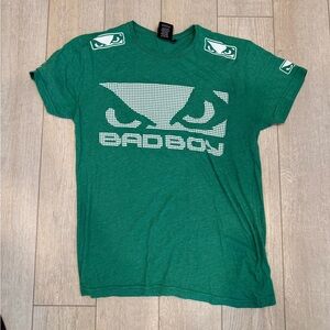 Bad Boy Graphic T-Shirt Green Logo Tee size Small